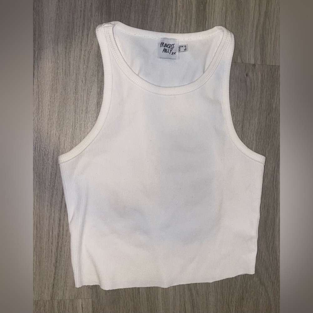 Princess Polly ribbed white tank